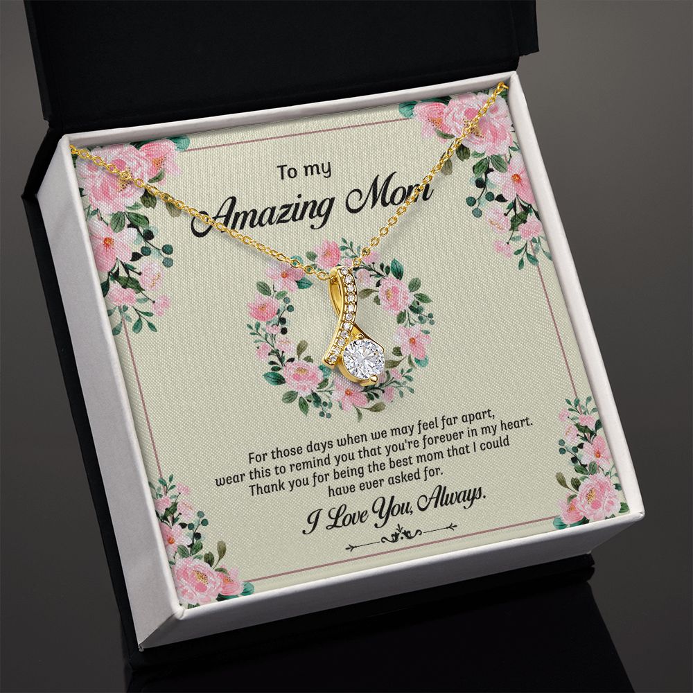 To My Mom Necklace, Gift For Mom, Mother's Day Gift from Daughter, Mom Jewelry Gift for Mothers Day, Birthday Gift for Mother, Moms Gift from Daughter Son, Necklace for Mom Mother17 Alluring Beauty Necklace