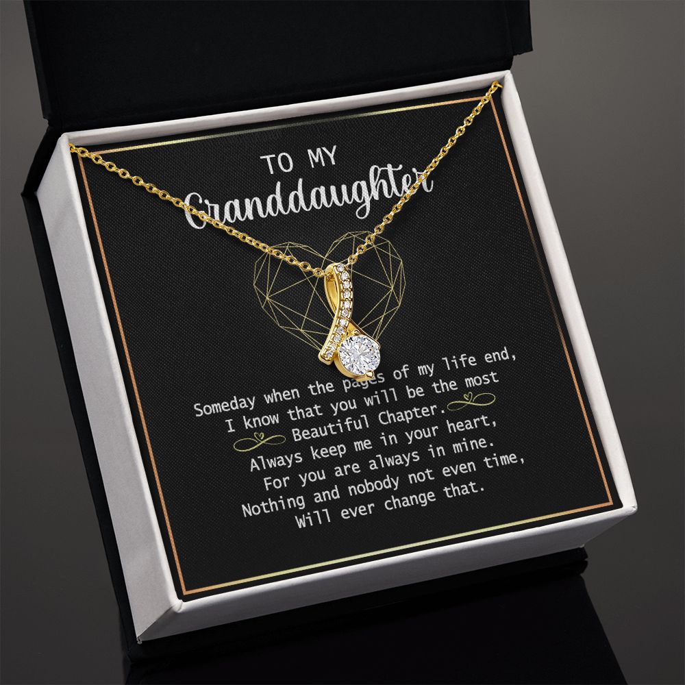 To my Granddaughter Necklace Gift For Granddaughter Birthday Congrats Graduation Alluring Beauty Necklace