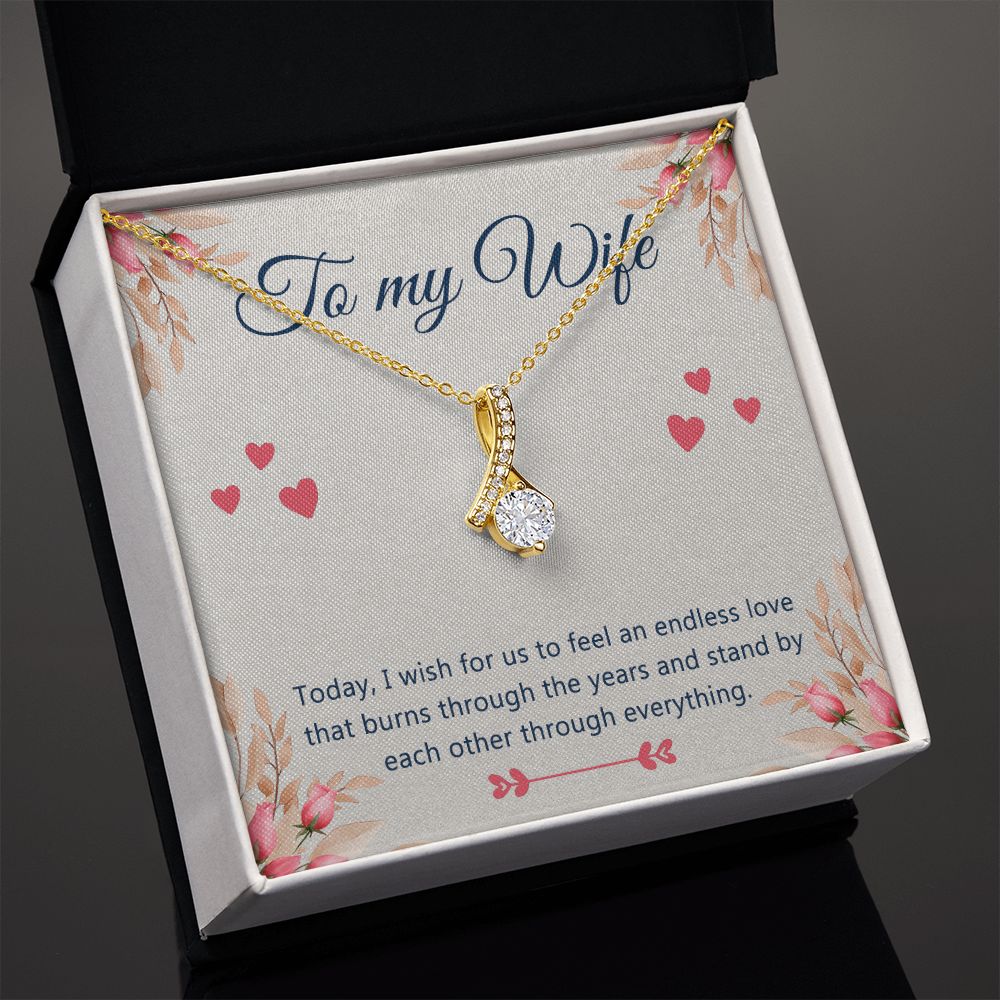Birthday Gifts For Wife, Necklace Gifts For Wife From Husband, To My Wife Jewelry For Women , To My Wife Necklace  from Husband Wedding Anniversary Present For Wife, Beautiful Wife Jewelry Christmas 4 Alluring Beauty Necklace