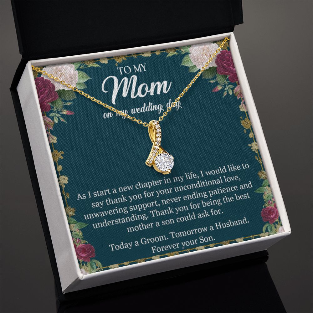 To My Mom Necklace, Gift For Mom, Mother's Day Gift from Daughter, Mom Jewelry Gift for Mothers Day, Birthday Gift for Mother, Moms Gift from Daughter Son, Necklace for Mom Mother 3 Alluring Beauty Necklace