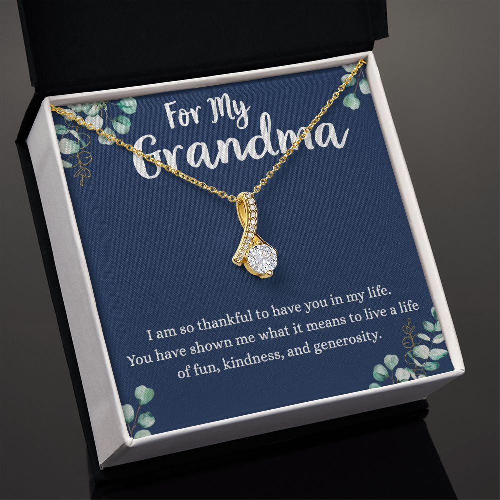 To My Grandma Necklace, Gift for Grandmother Necklace, Mothers Day Gift For Grandma Nana, Grandma Jewelry From Grandchildren GrandKids , Jewelry Box Gift For Grandma Grandmother4 Alluring Beauty Necklace