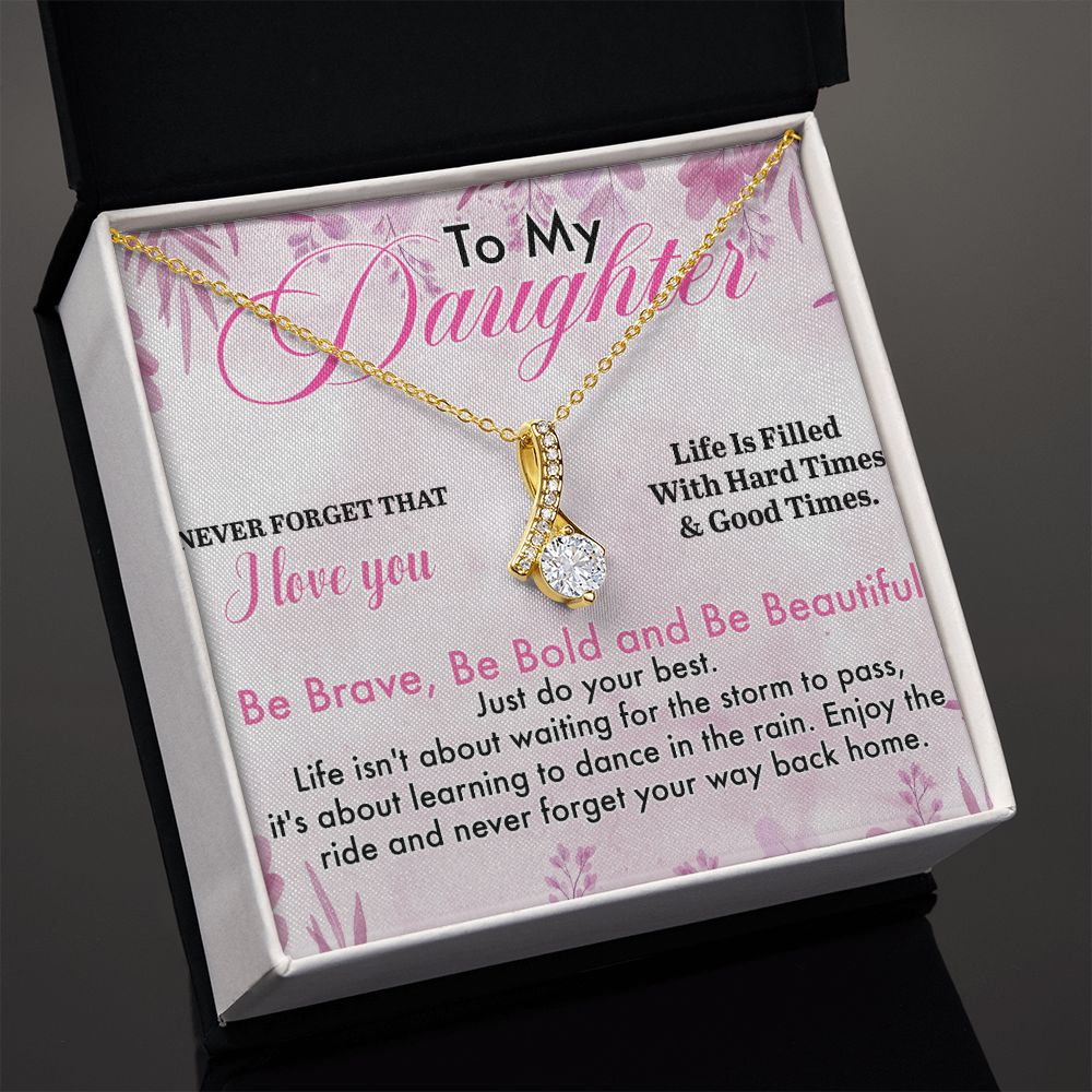 Jewelry Pendant Present for Daughter, To My Daughter Gift Necklace from Mom, Mother Daughter Gift Ideas, Birthday Christmas Gift Graduation Gifts for Daughters, Mother and Daughter Necklace 13 Alluring Beauty Necklace