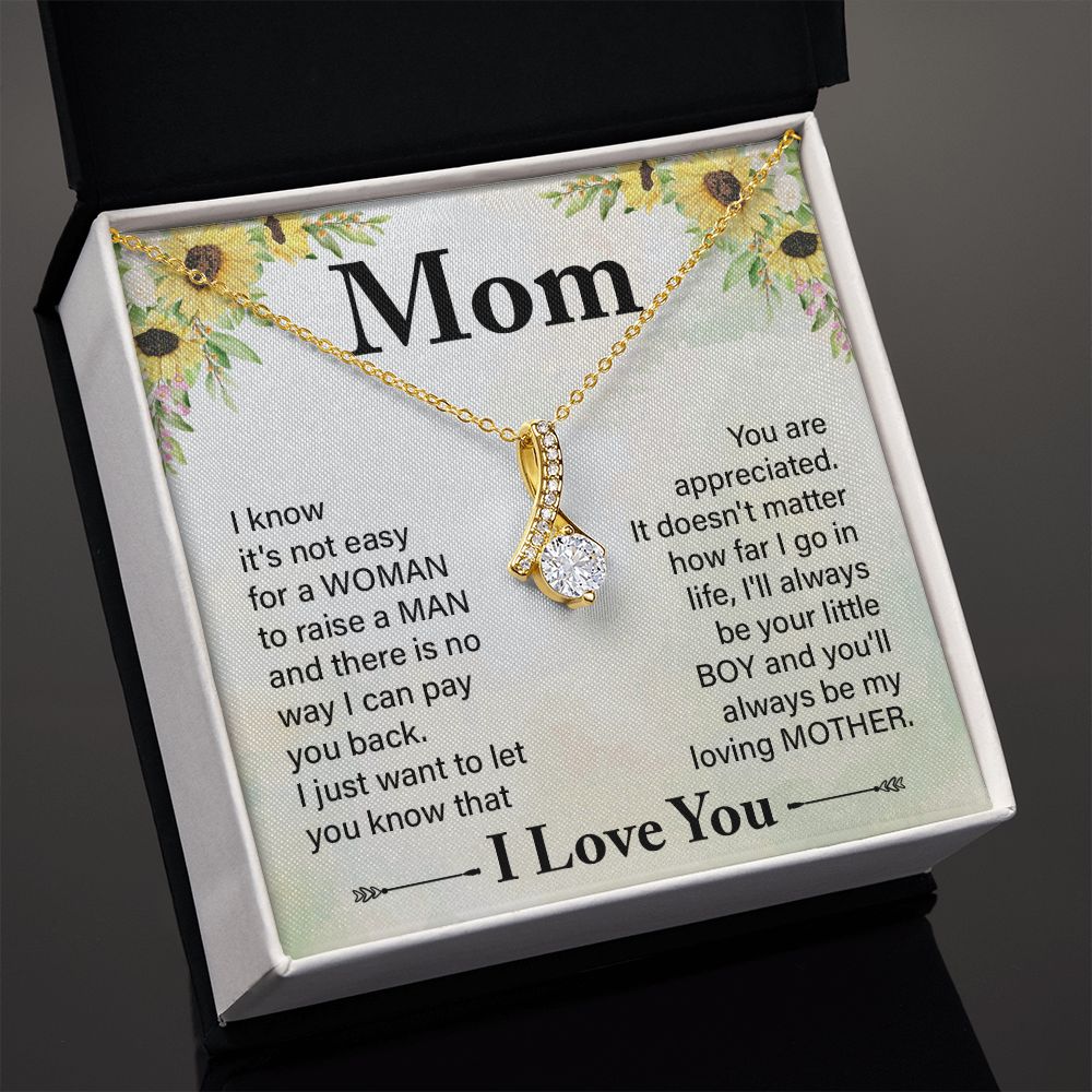 To My Mom Necklace, Gift For Mom, Mother's Day Gift from Daughter, Mom Jewelry Gift for Mothers Day, Birthday Gift for Mother, Moms Gift from Daughter Son, Necklace for Mom Mother 20 Alluring Beauty Necklace