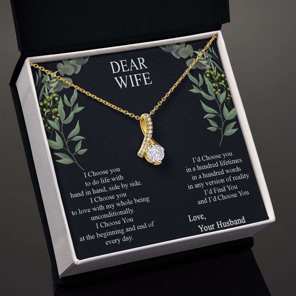 Birthday Gifts For Wife, Necklace Gifts For Wife From Husband, To My Wife Jewelry For Women , To My Wife Necklace  from Husband Wedding Anniversary Present For Wife, Beautiful Wife Jewelry Christmas12 Alluring Beauty Necklace