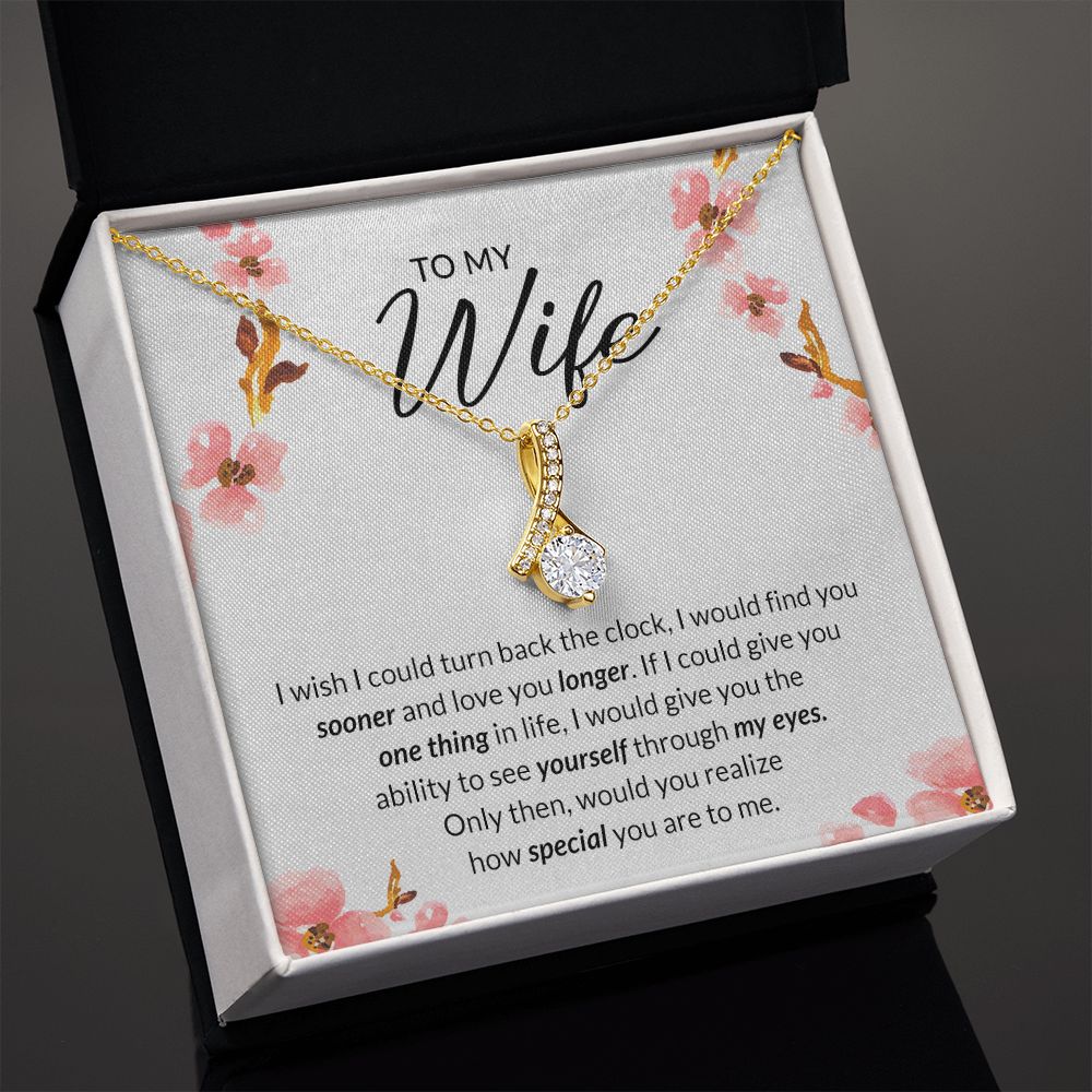 Birthday Gifts For Wife, Necklace Gifts For Wife From Husband, To My Wife Jewelry For Women , To My Wife Necklace  from Husband Wedding Anniversary Present For Wife, Beautiful Wife Jewelry Christmas11 Alluring Beauty Necklace