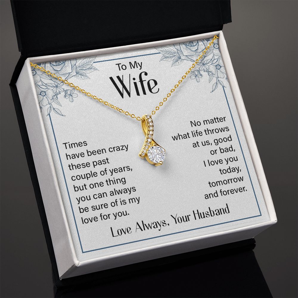 To My Wife Necklace from Husband, Personalized Necklace for Women, Luxury Necklace for Wife from Man Men, Wedding Anniversary Present For Wife, Beautiful Wife Jewelry Christmas Birthday Gift For Wife20 Alluring Beauty Necklace