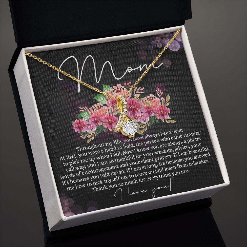 To My Mom Necklace, Mom Gifts, Mom Jewelry Box, Necklace for Mom, Gifts for Mom, Mother's Day Necklace Jewelry Gift For Mom, Birthday Gift For Mom, Thank you Mom Gift Alluring Beauty Necklace