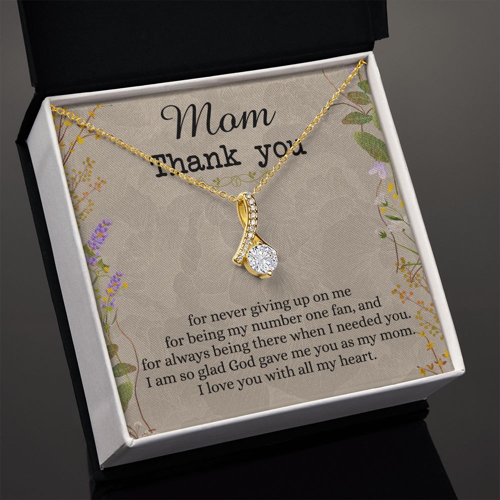 To My Mom Necklace, Thank you Mom Gift, Gift for Mom, Mother's Day Gift from Daughter, Mother Daughter gift, Gift from child, Gift for Mom, Mothers Day Necklace for Women Alluring Beauty Necklace