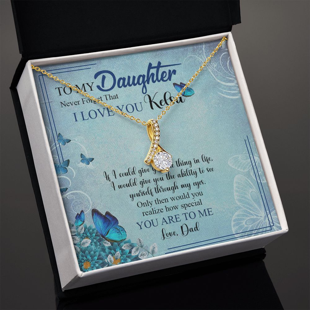 Mother Daughter Gift Ideas, To My Daughter Gift Necklace from Mom, Jewelry Pendant Present for Daughter, Birthday Christmas Gift Graduation Gifts for Daughters, Mother and Daughter Necklace 21 Alluring Beauty Necklace