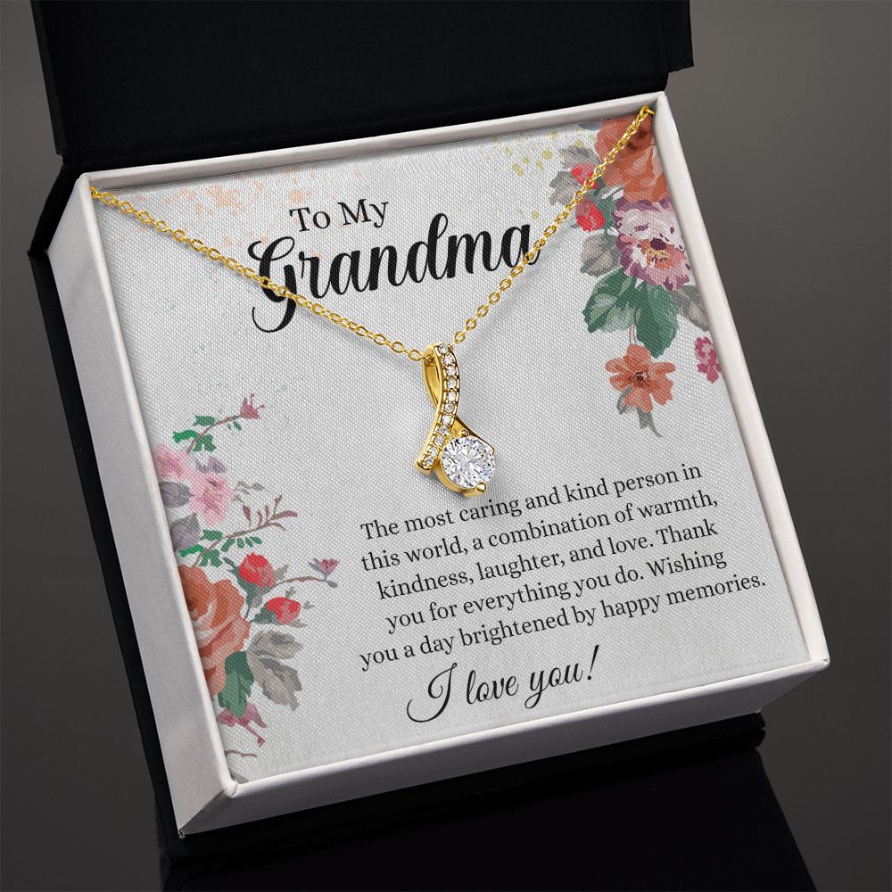 To My Grandma Necklace, Gift for Grandmother Necklace, Mothers Day Gift For Grandma Nana, Grandma Jewelry From Grandchildren GrandKids , Jewelry Box Gift For Grandma Grandmother18 Alluring Beauty Necklace