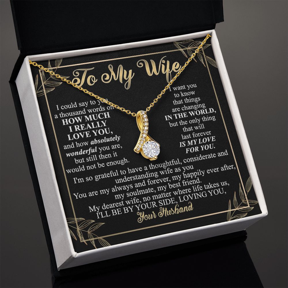 Birthday Gifts For Wife, Necklace Gifts For Wife From Husband, To My Wife Jewelry For Women , To My Wife Necklace  from Husband Wedding Anniversary Present For Wife, Beautiful Wife Jewelry Christmas13 Alluring Beauty Necklace