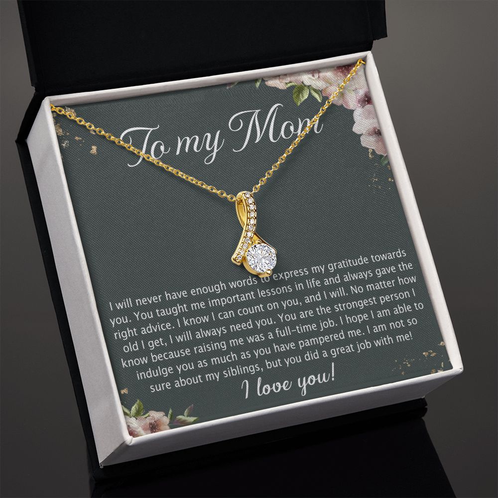 To My Mother Mom Best Friend In Law Bonus Step For Mother Day Birthday Wedding Engagement From Son Daughter Step In Law Necklace Gift Alluring Beauty Necklace