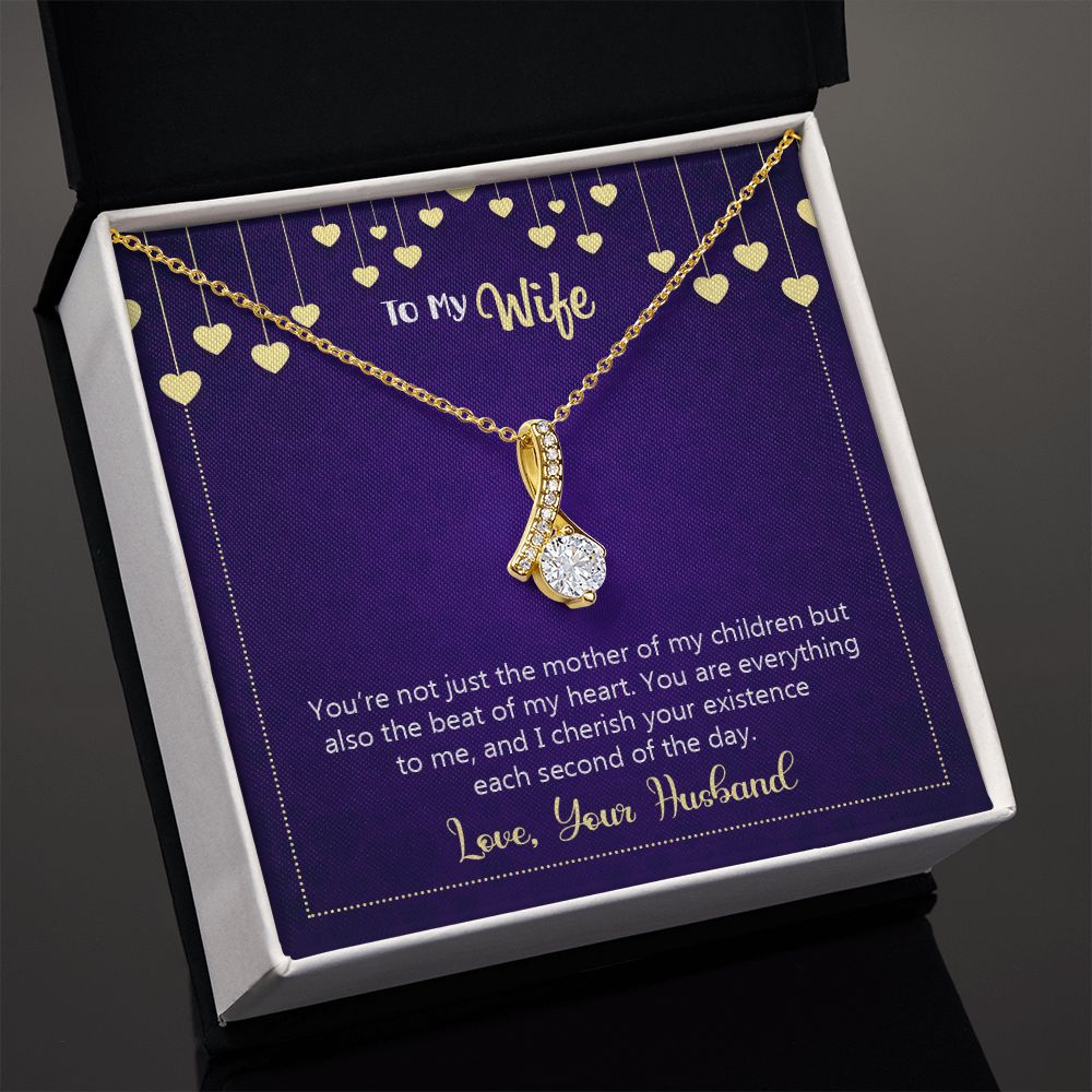To My Wife Necklace, Wedding Anniversary Jewelry For Women, Necklace For Wife from Husband, Gift For Wife Birthday Gifts From Husband Necklace, Jewelry With Message Card In A Gift Box10 Alluring Beauty Necklace
