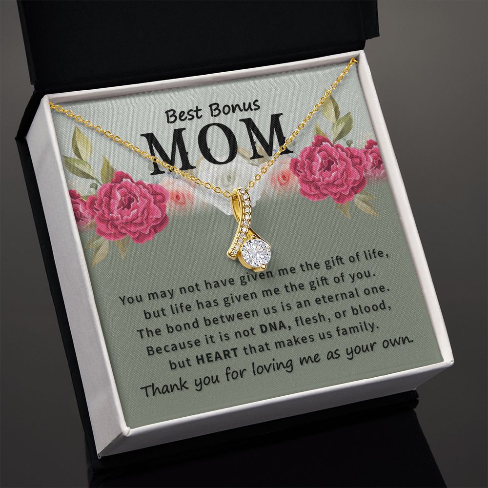 Mother Daughter Necklace as Daughter Gift from Mom, Mom Necklace as Christmas Gift for Mom from Son, Birthday Gift for Mother in Law Necklace, Bonus Mom Gifts for Step Mom Necklace2 Alluring Beauty Necklace