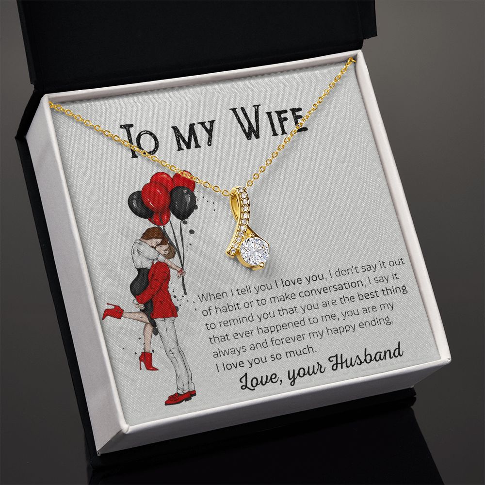 Birthday Gifts For Wife, Necklace Gifts For Wife From Husband, To My Wife Jewelry For Women , To My Wife Necklace  from Husband Wedding Anniversary Present For Wife, Beautiful Wife Jewelry Christmas 7 Alluring Beauty Necklace