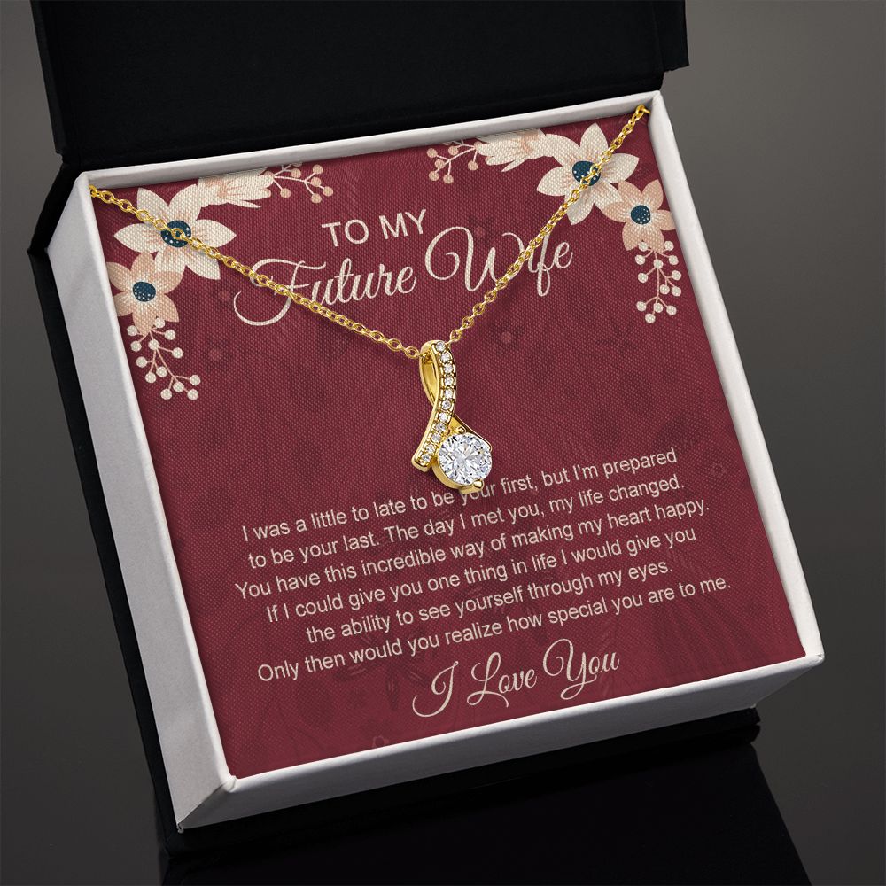 To My Future Wife Necklace from Boyfriend, Personalized Necklace for Women, Luxury Necklace for Girlfriend, Wedding Anniversary Present For Her, Girlfriend Gift Jewelry Christmas Birthday Gift