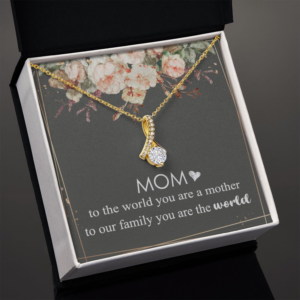 Mom Necklace Gifts for Mom from Daughter to Mom Gifts for Mothers Day from Daughter, To My Mom Necklace from Daughter to Mom Birthday Gifts Necklace with Message Card and Gift Box4 Alluring Beauty Necklace