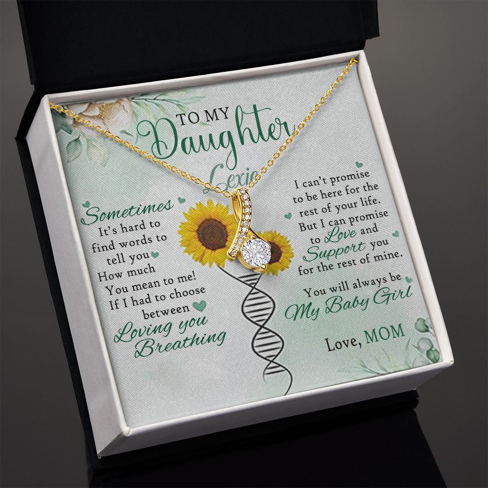 Jewelry Pendant Present for Daughter, To My Daughter Gift Necklace from Mom, Mother Daughter Gift Ideas, Birthday Christmas Gift Graduation Gifts for Daughters, Mother and Daughter Necklace 17 Alluring Beauty Necklace