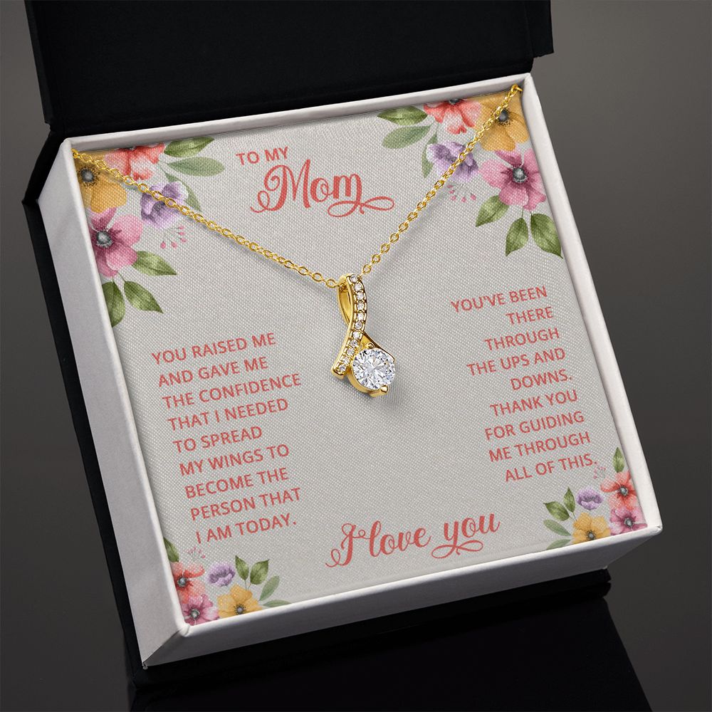 Mom Necklace Gifts for Mom from Daughter to Mom Gifts for Mothers Day from Daughter, To My Mom Necklace from Daughter to Mom Birthday Gifts Necklace with Message Card and Gift Box16 Alluring Beauty Necklace