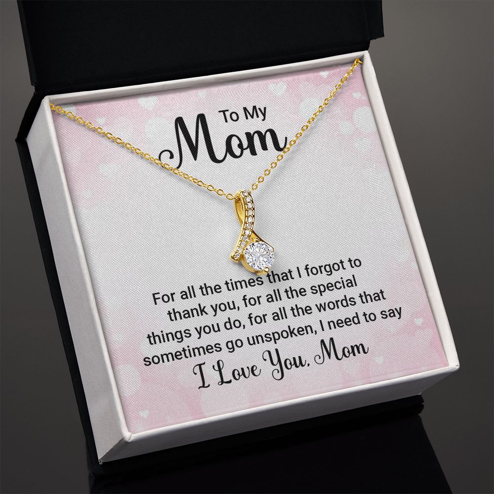 To My Mom Necklace, Gift For Mom, Mother's Day Gift from Daughter, Mom Jewelry Gift for Mothers Day, Birthday Gift for Mother, Moms Gift from Daughter Son, Necklace for Mom Mother 23 Alluring Beauty Necklace