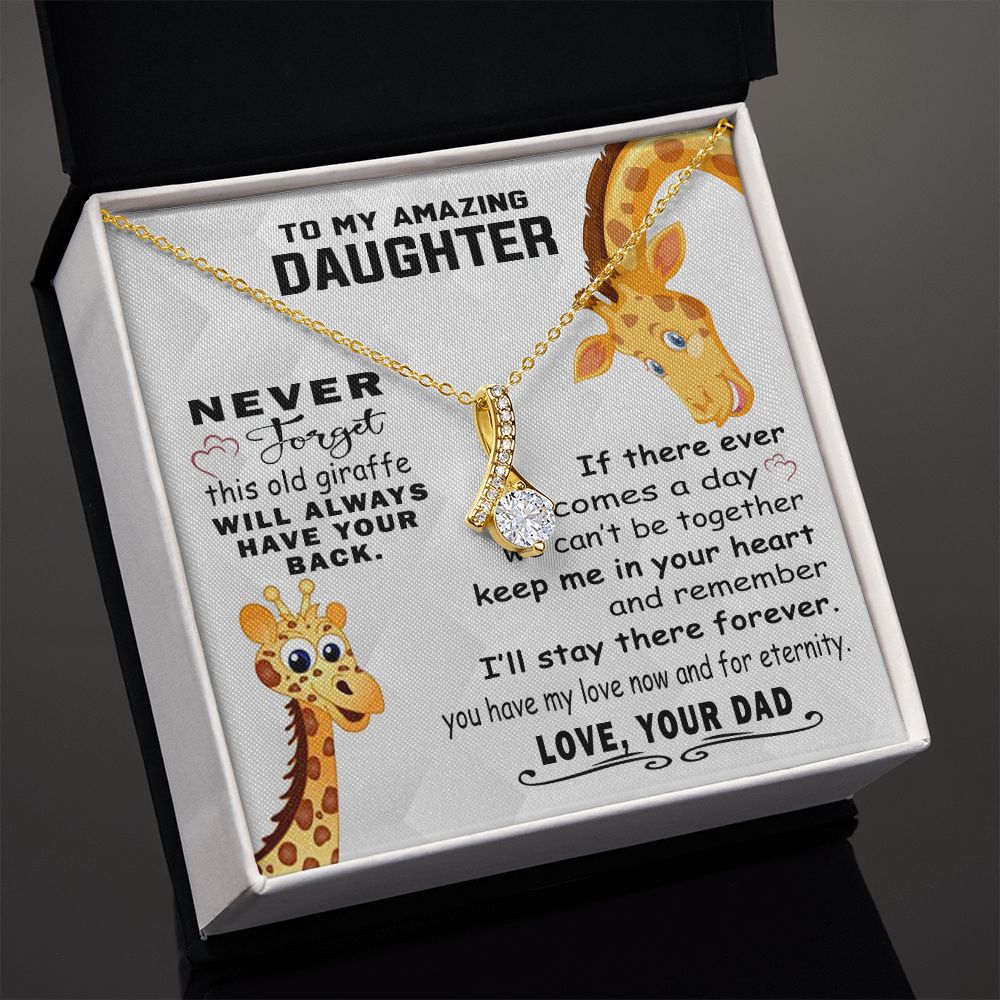 Jewelry Pendant Present for Daughter, To My Daughter Gift Necklace from Mom, Mother Daughter Gift Ideas, Birthday Christmas Gift Graduation Gifts for Daughters, Mother and Daughter Necklace 18 Alluring Beauty Necklace