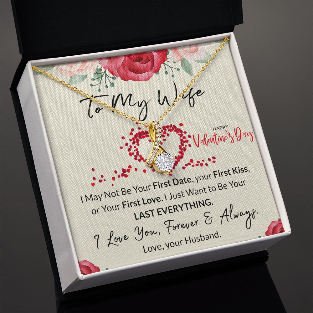 To My Wife Necklace from Husband, Personalized Necklace for Women, Luxury Necklace for Wife from Man Men, Wedding Anniversary Present For Wife, Beautiful Wife Jewelry Christmas Birthday Gift For Wife23 Alluring Beauty Necklace