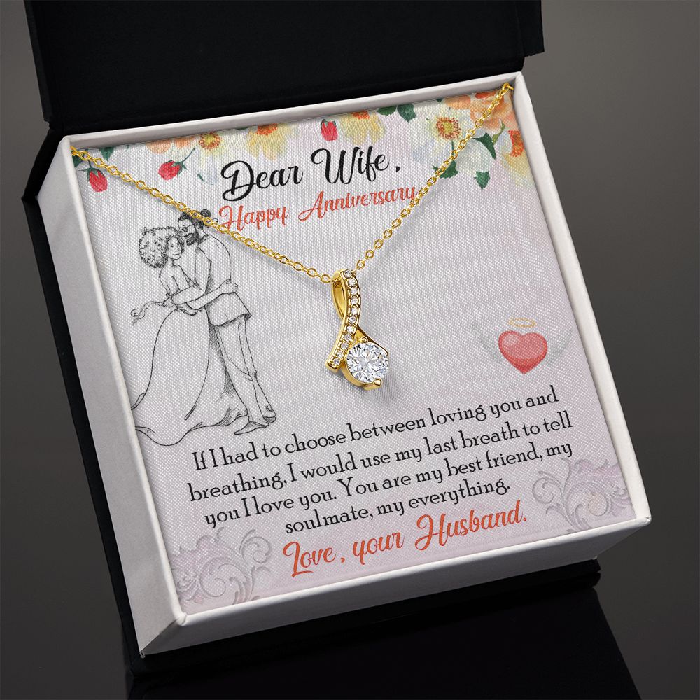 To My Wife Necklace from Husband, Personalized Necklace for Women, Luxury Necklace for Wife from Man Men, Wedding Anniversary Present For Wife, Beautiful Wife Jewelry Christmas Birthday Gift For Wife13 Alluring Beauty Necklace