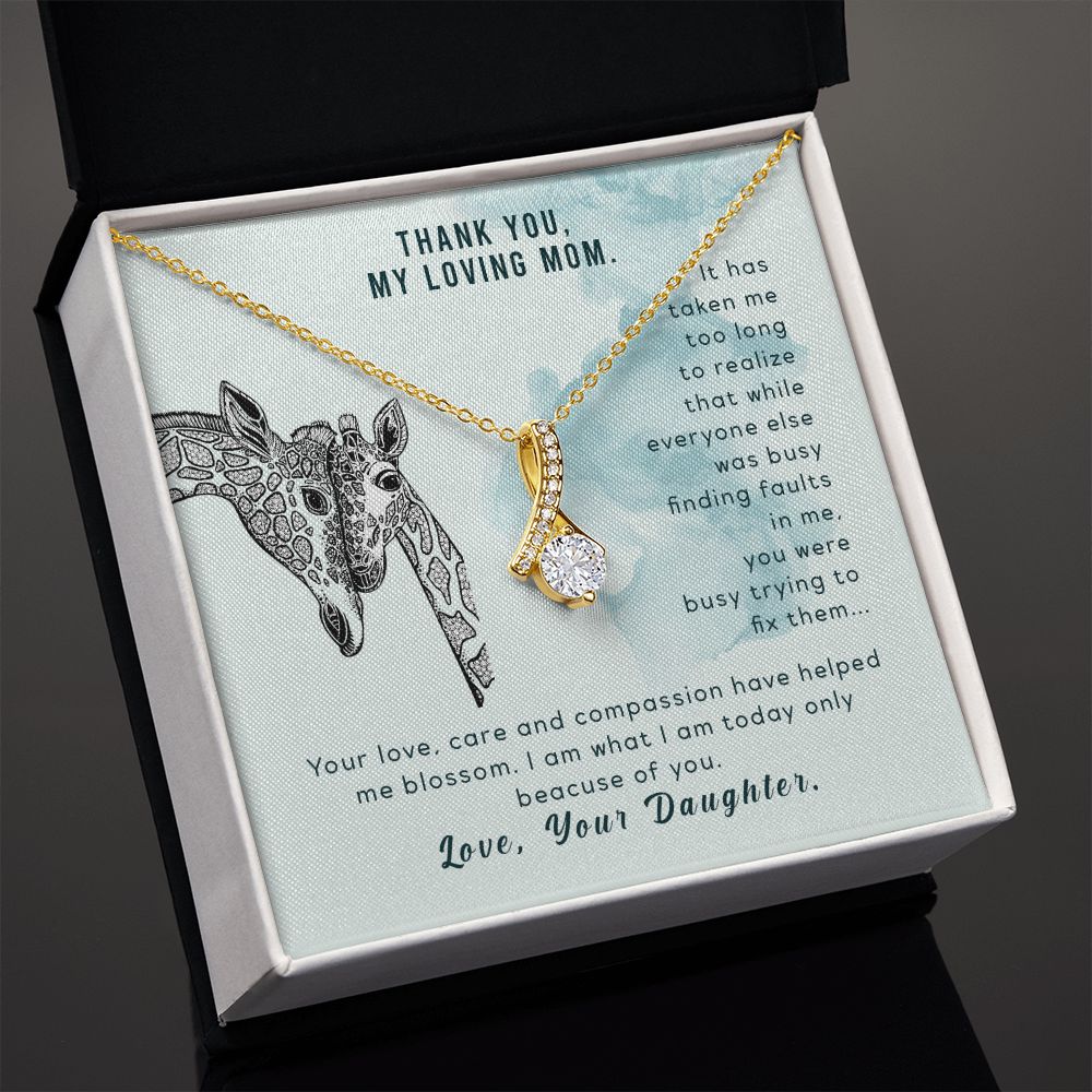 To My Thank You My Loving Mom Giraffe Necklace Pendant Gift From Mom Necklace Gift For To Daughter Birthday Daughter In Law Gift On Birthday Anniversary Gift 30821 Alluring Beauty Necklace