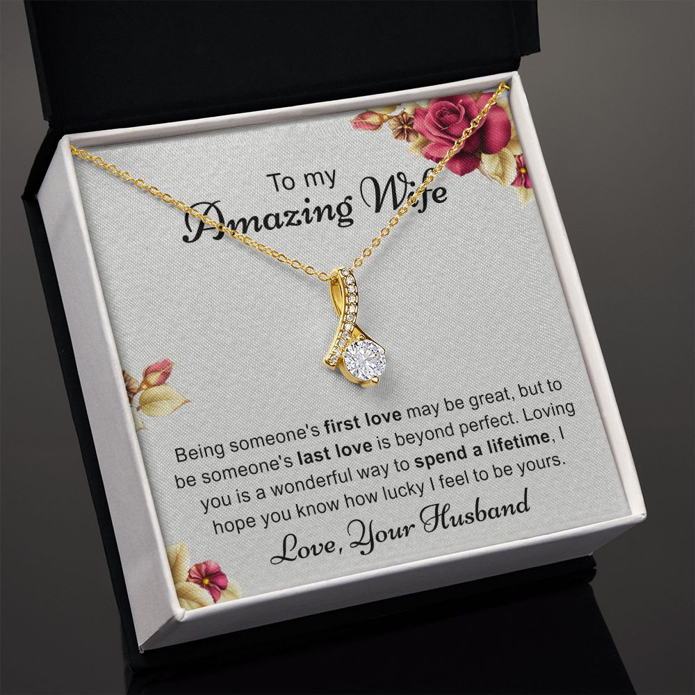 Birthday Gifts For Wife, Necklace Gifts For Wife From Husband, To My Wife Jewelry For Women , To My Wife Necklace  from Husband Wedding Anniversary Present For Wife, Beautiful Wife Jewelry Christmas 6 Alluring Beauty Necklace