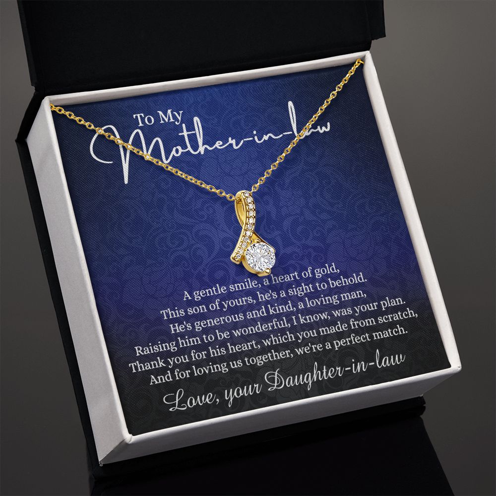 To My Mother in Law Necklace, Mother in Law Gift, Necklace for Mother in Law Jewelry Gift to My Mother-in-law on Wedding Day Mother's day gift for Mother in Law Birthday gift Alluring Beauty Necklace
