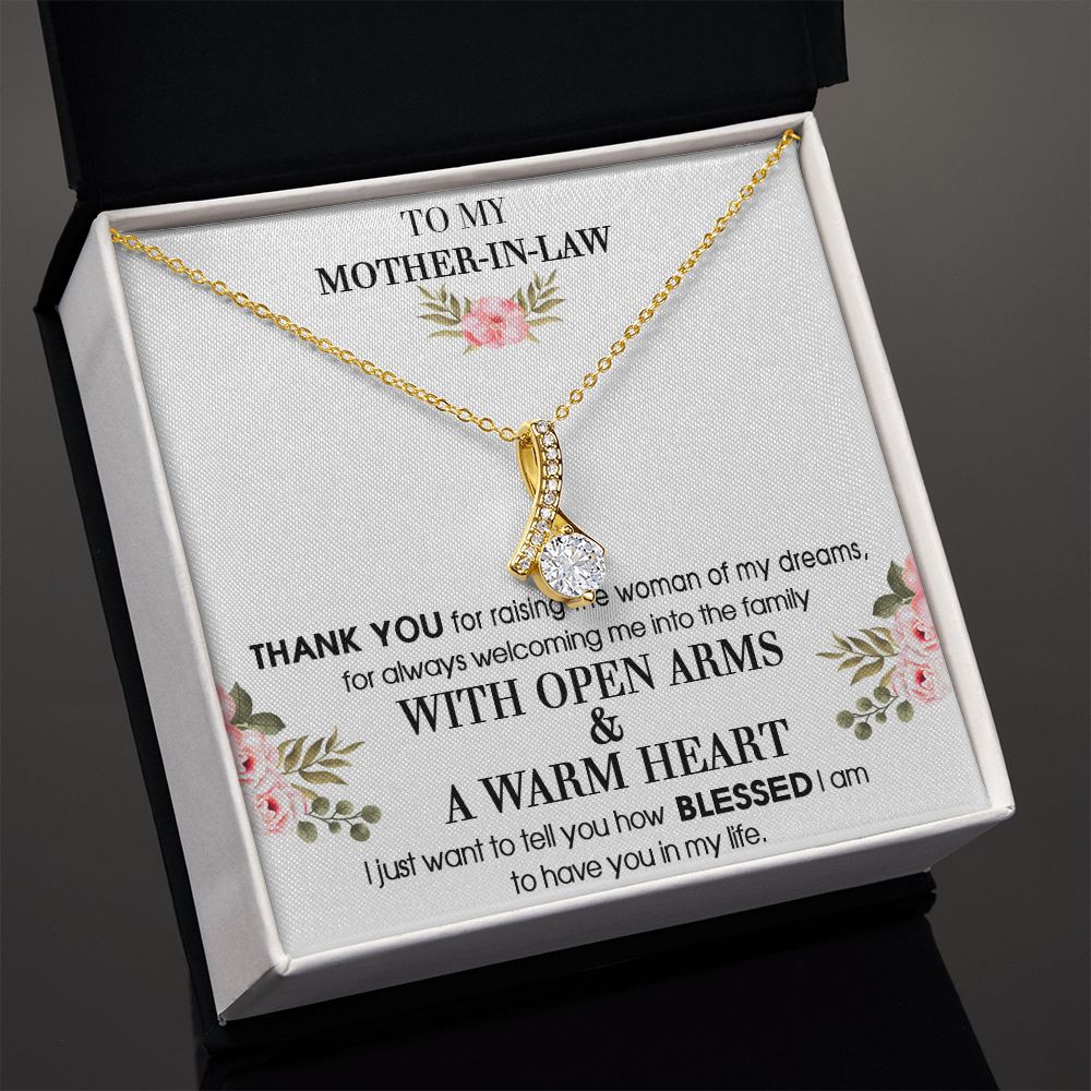 To My Mother-In-Law From Son-In-Law Thank You For Raising Alluring Beauty Necklace
