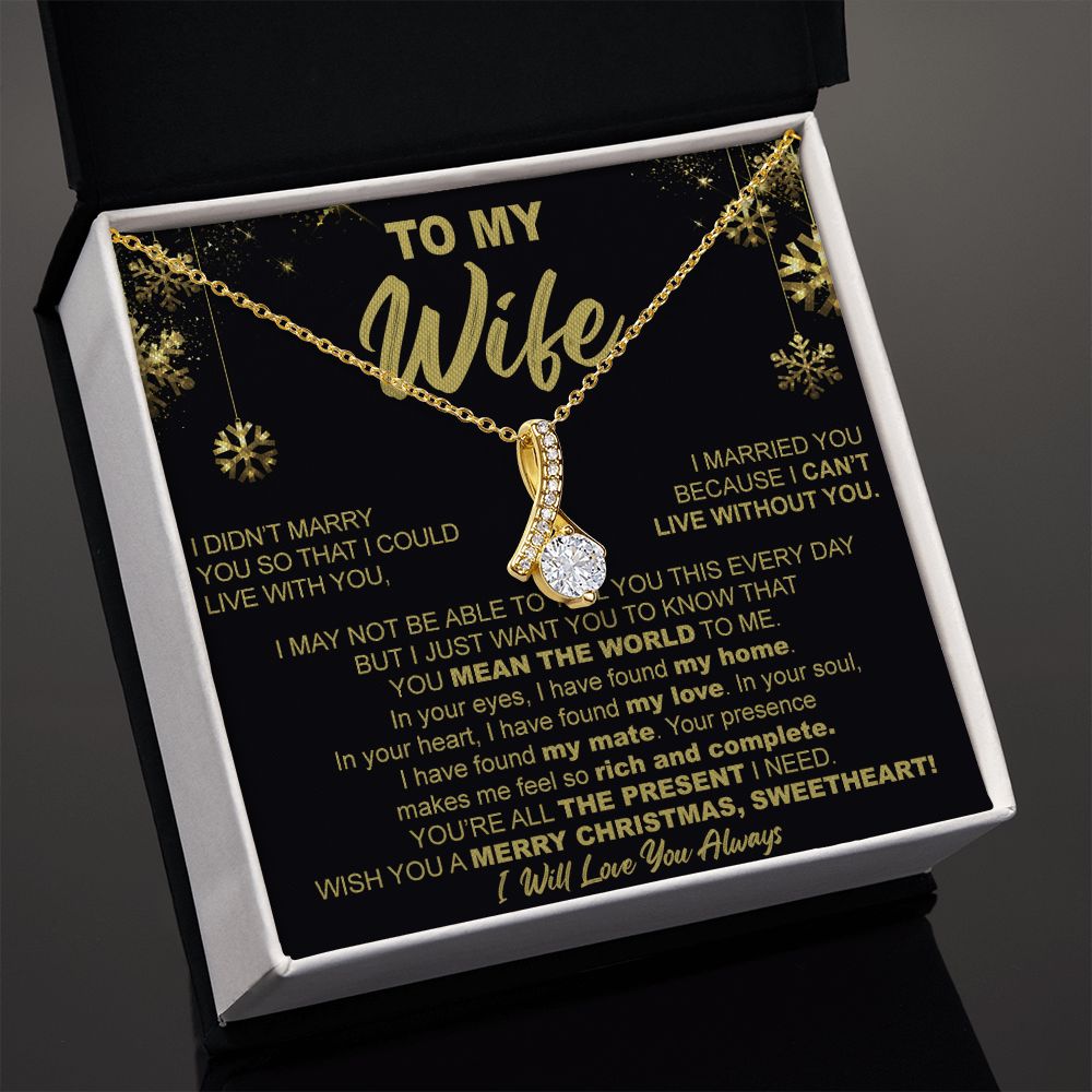 To My Wife Necklace Gifts for Wife Anniversary Birthday Christmas Gifts For Wife 175052393747
