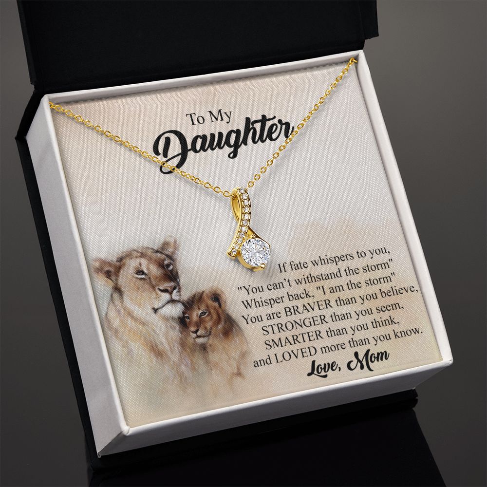 Mother Daughter Gift Ideas, To My Daughter Gift Necklace from Mom, Jewelry Pendant Present for Daughter, Birthday Christmas Gift Graduation Gifts for Daughters, Mother and Daughter Necklace 24 Alluring Beauty Necklace