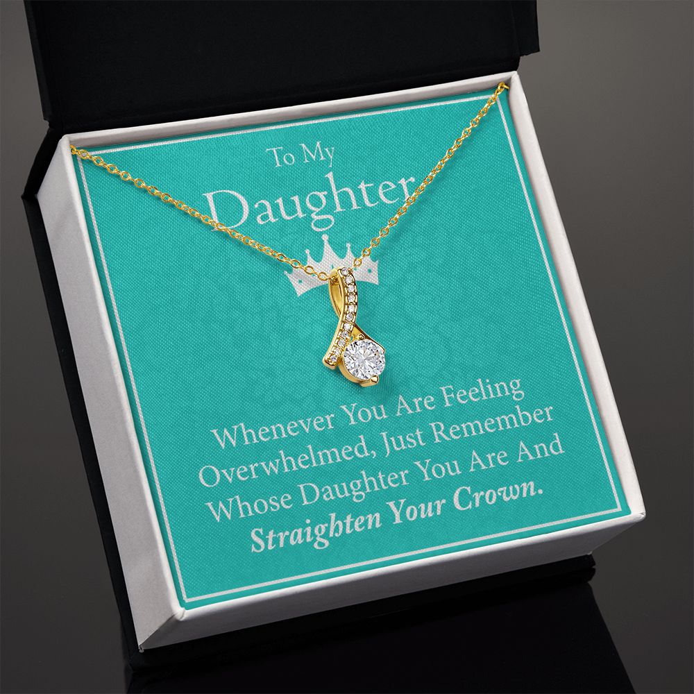 Jewelry Pendant Present for Daughter, To My Daughter Gift Necklace from Mom, Mother Daughter Gift Ideas, Birthday Christmas Gift Graduation Gifts for Daughters, Mother and Daughter Necklace 15 Alluring Beauty Necklace