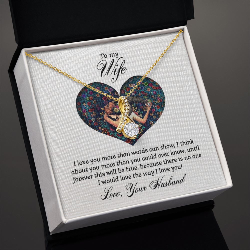 Birthday Gifts For Wife, Necklace Gifts For Wife From Husband, To My Wife Jewelry For Women , To My Wife Necklace  from Husband Wedding Anniversary Present For Wife, Beautiful Wife Jewelry Christmas23 Alluring Beauty Necklace