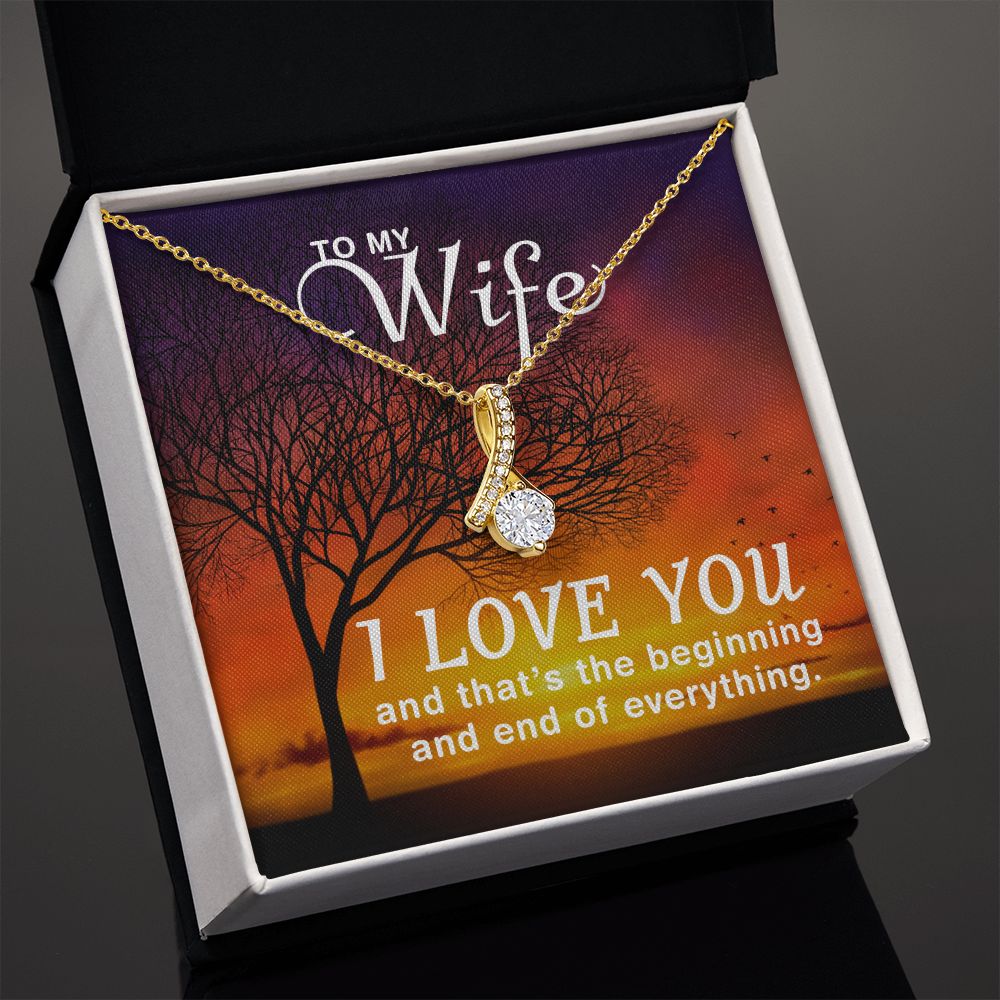 Birthday Gifts For Wife, Necklace Gifts For Wife From Husband, To My Wife Jewelry For Women , To My Wife Necklace  from Husband Wedding Anniversary Present For Wife, Beautiful Wife Jewelry Christmas14 Alluring Beauty Necklace