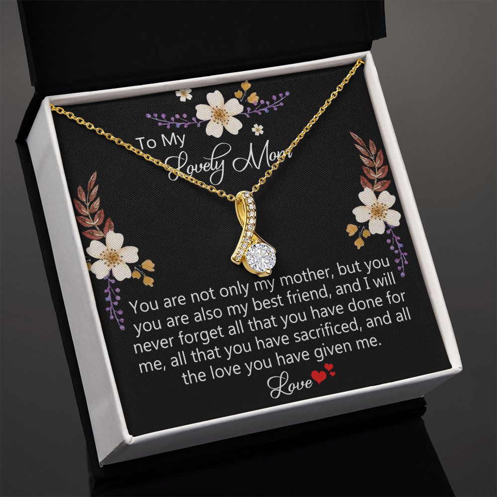 To My Mom Necklace, Gift For Mom, Mother's Day Gift from Daughter, Mom Jewelry Gift for Mothers Day, Birthday Gift for Mother, Moms Gift from Daughter Son, Necklace for Mom Mother15 Alluring Beauty Necklace