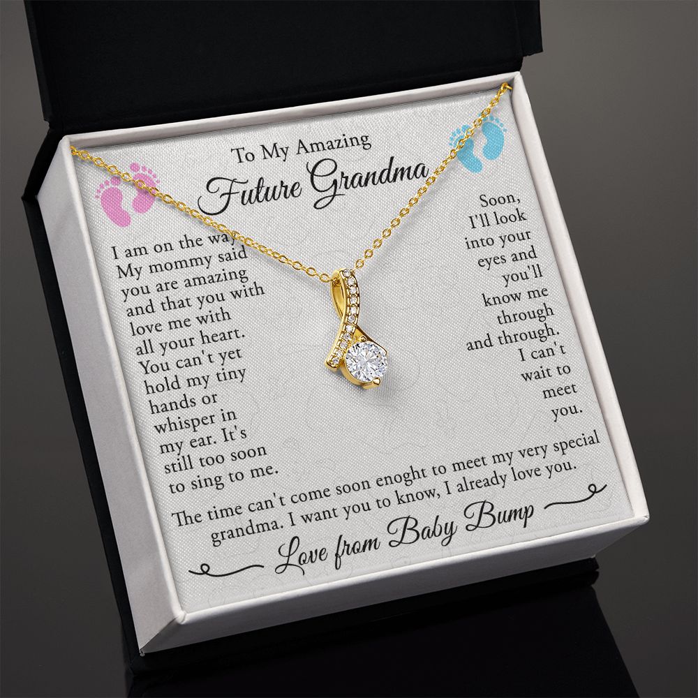 To My Grandmother Necklace, Gift for Grandmother Necklace, Mothers Day Gift For Grandma Nana, Grandma Jewelry From Grandchildren GrandKids , Jewelry Box Gift For Grandma Grandmother4 Alluring Beauty Necklace