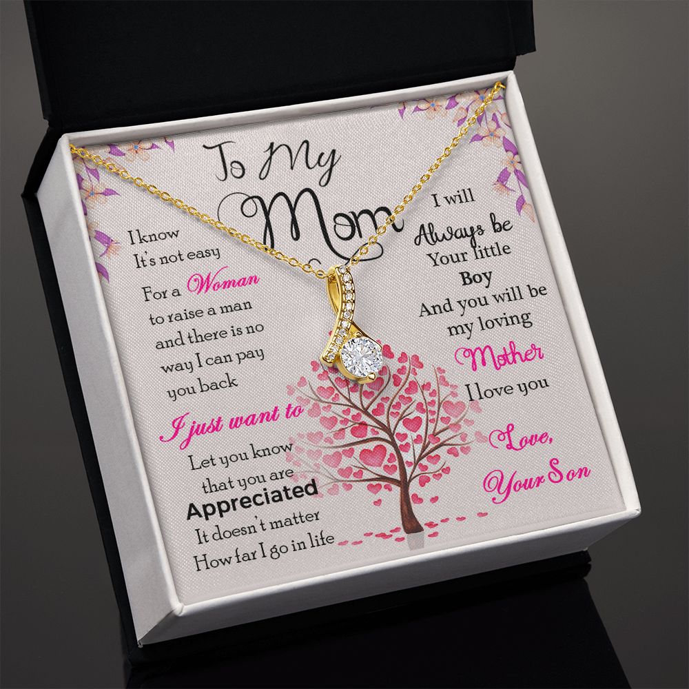 To My Mom Necklace Pendant Gift From Son I Know It's Not Easy For A Woman Necklace For To Mom Happy Mothers Day Mother In Law Gift On Birthday Anniversary Gift 30821 Alluring Beauty Necklace