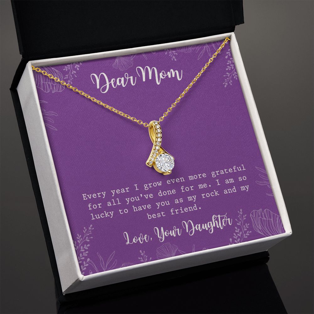 Mom Necklace Gifts for Mom from Daughter to Mom Gifts for Mothers Day from Daughter, To My Mom Necklace from Daughter to Mom Birthday Gifts Necklace with Message Card and Gift Box2234 Alluring Beauty Necklace
