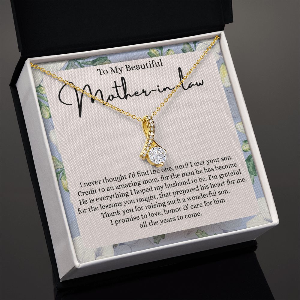 Mother in Law Necklace, Jewelry for Women, Future Mother in Law Gifts from Daughter in Law, Mother of Bride Gifts For Mother in Law, Birthday Gifts For Mother In Law From Daughter In Law Alluring Beauty Necklace