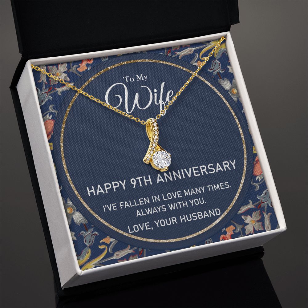 To My Wife Necklace from Husband, Personalized Necklace for Women, Luxury Necklace for Wife from Man Men, Wedding Anniversary Present For Wife, Beautiful Wife Jewelry Christmas Birthday Gifts For Wife6 Alluring Beauty Necklace