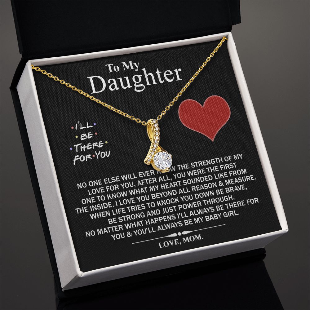 Mother Daughter Gift Ideas, To My Daughter Gift Necklace from Mom, Jewelry Pendant Present for Daughter, Birthday Christmas Gift Graduation Gifts for Daughters, Mother and Daughter Necklace 2138 Alluring Beauty Necklace