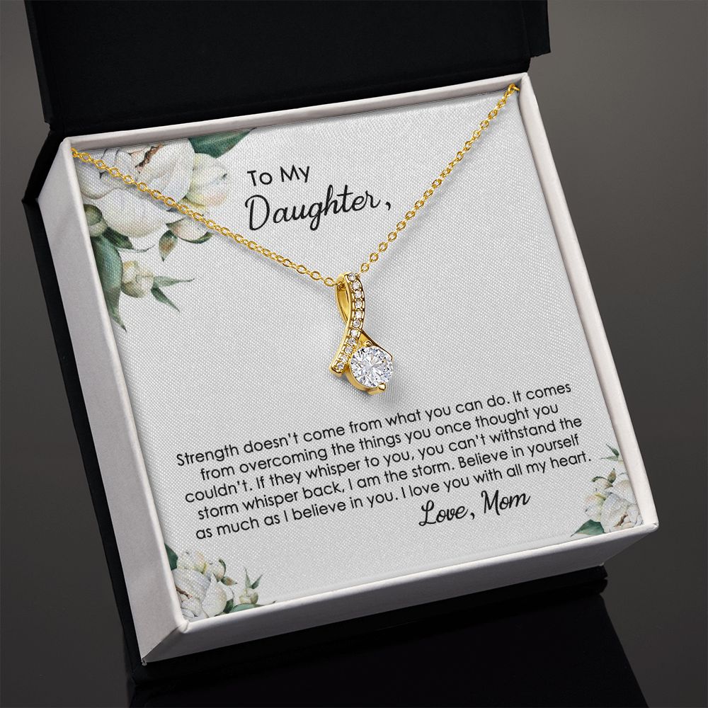 Mother Daughter Gift Ideas, To My Daughter Gift Necklace from Mom, Jewelry Pendant Present for Daughter, Birthday Christmas Gift Graduation Gifts for Daughters, Mother and Daughter Necklace 2140 Alluring Beauty Necklace