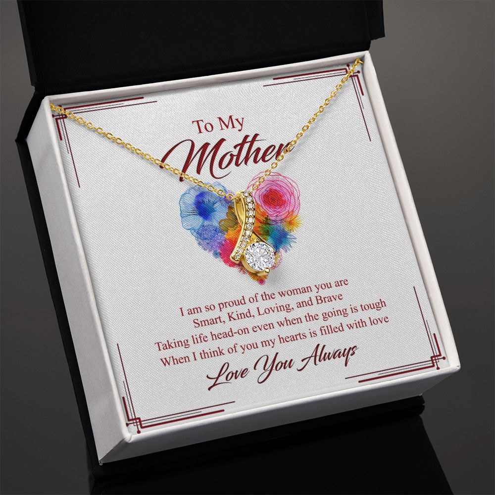 To My Mom Necklace, Gift For Mom, Mother's Day Gift from Daughter, Mom Jewelry Gift for Mothers Day, Birthday Gift for Mother, Moms Gift from Daughter Son, Necklace for Mom Mother 8 Alluring Beauty Necklace
