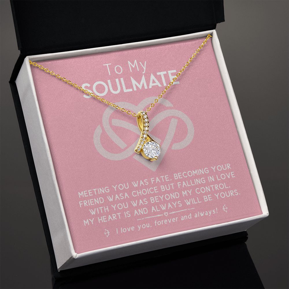To My Soulmate Forever Love Necklace Gift For Soulmate Jewelry For Girlfriend Alluring Beauty Necklace