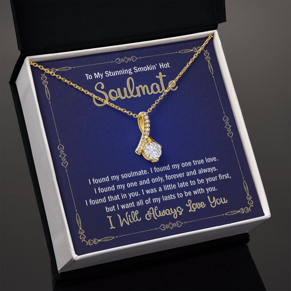 To My Smokin Hot Soulmate Necklace - Wife Gifts From Husband To My Wife Necklace, Gift for Her Romantic, Girlfriend Gifts Necklace for Wife from Men Includes Message Card and Gift Box 6 Alluring Beauty Necklace