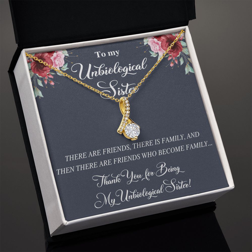 Unbiological Sister Alluring Beautiful Necklace, Best Friend Necklace, Soul Gift Alluring Beauty Necklace
