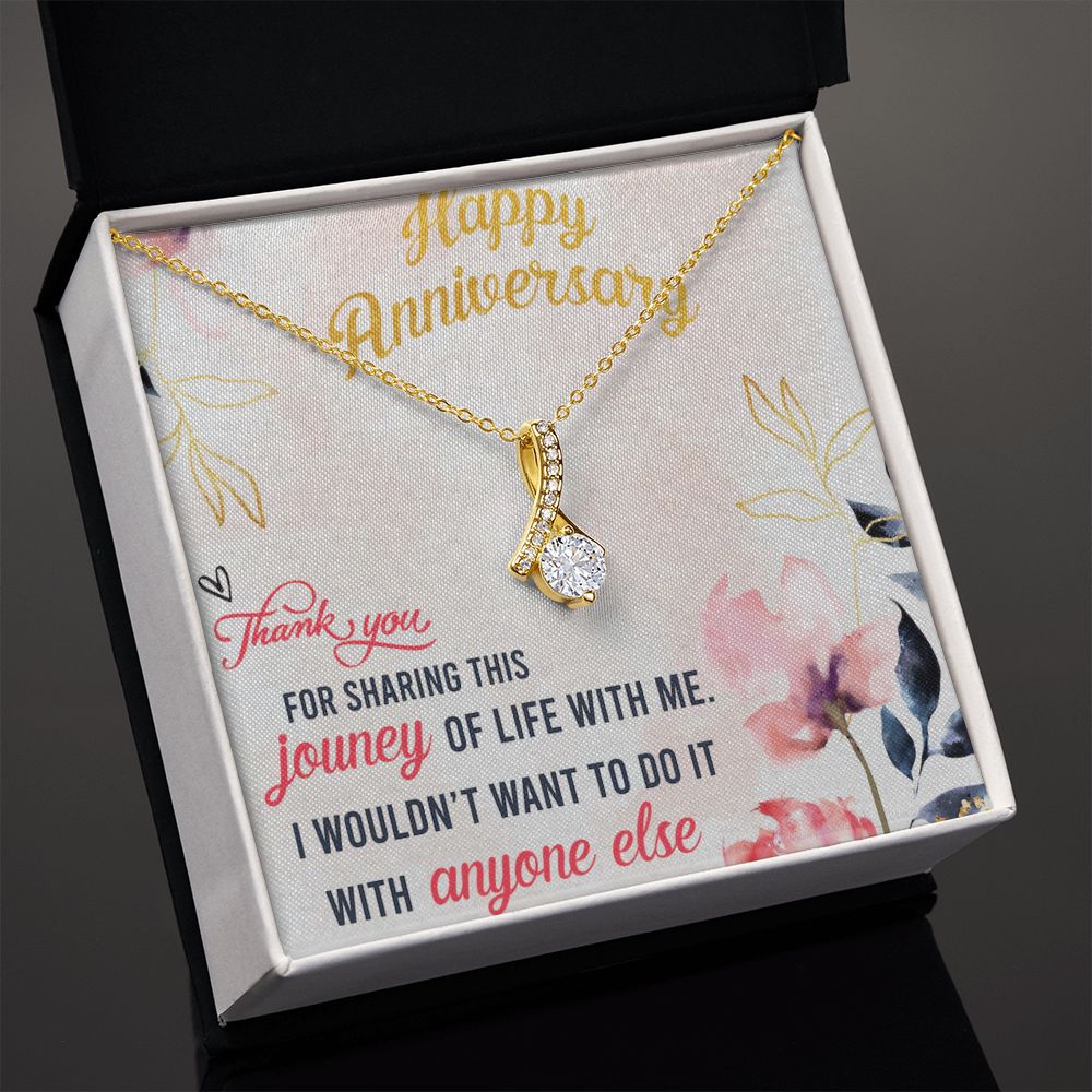 To My Wife Necklace, Wedding Anniversary Jewelry For Women, Necklace For Wife from Husband, Gift For Wife Birthday Gifts From Husband Necklace, Jewelry With Message Card In A Gift Box9 Alluring Beauty Necklace