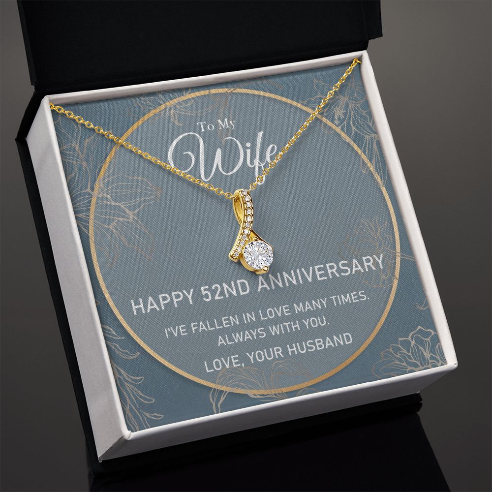 To My Wife Necklace from Husband, Personalized Necklace for Women, Luxury Necklace for Wife from Man Men, Wedding Anniversary Present For Wife, Beautiful Wife Jewelry Christmas Birthday Gifts For Wife5 Alluring Beauty Necklace